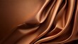 © Kris - brown silk fabric background with copy space luxury banner 3d render