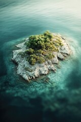 Poster - A small island surrounded by blue water, perfect for relaxation or adventure