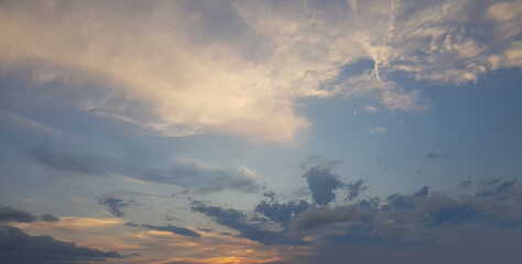 Wall Mural - sky, cloud and sun. beautiful nature outdoors background