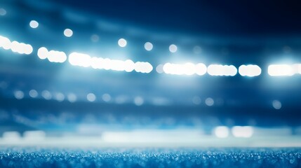 illuminated stadium lights shining brightly in the night sky background