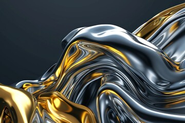 Wall Mural - silver and gold abstract fluid backgrounds transportation automobile.
