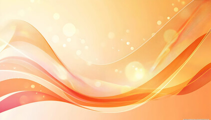 Wall Mural - light orange gradient background with smooth curved lines, flat design , soft edges and blurred deta