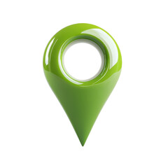 Wall Mural - a green location pin icon stands out against a backdrop symbolizing direction navigation and precise