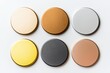 © Priya - Metal Color Swatches on White Background