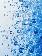 Poster - Bubbles rising in clear water creating a refreshing atmosphere in a serene environment. Generative AI