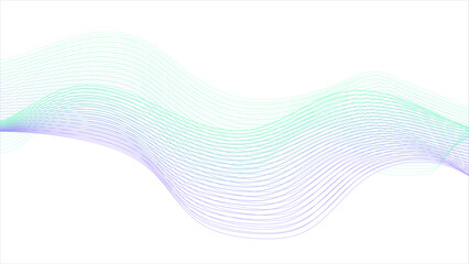 Wall Mural - dynamic wave pattern. modern flowing wavy lines. futuristic technology concept.