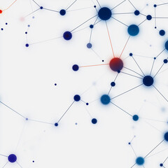 Wall Mural - network of connections: a dynamic network of interconnected nodes and lines illustrates the intricat