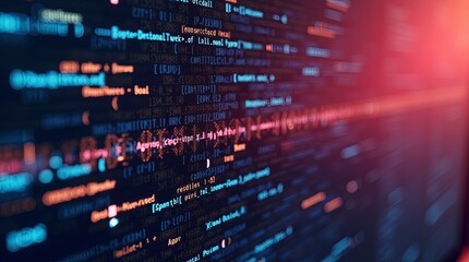 A computer screen with a lot of code on it