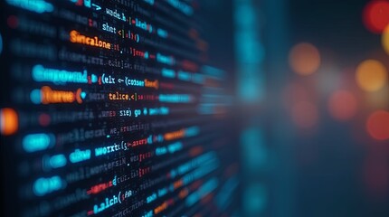 A computer screen with a lot of code on it