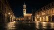 Mantova di Notte: Square with Portici, Architecture, Bell Tower, Castle, Church, and Tower in Italy