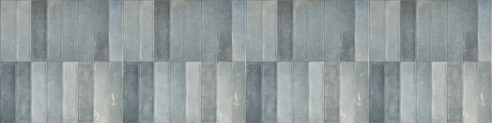 Leinwandbilder - Gray grey blue, texture of modern vintage retro wall tile, porcelain stoneware, glossy glazed tile slips - Tiles background, seamless pattern