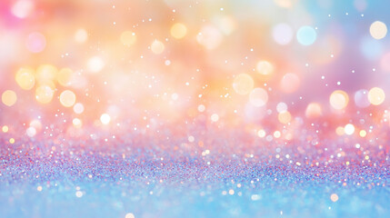 Wall Mural - sparkling pastel glitter: a dazzling, ethereal backdrop of pastel-toned glitter, with a soft, dreaml