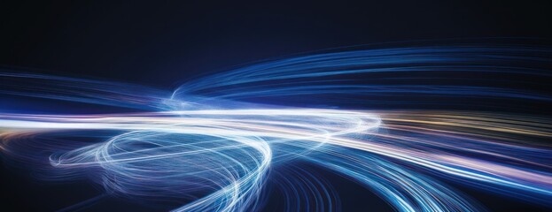 Wall Mural - glowing curved shape light background abstract.