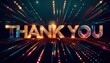 © Roman - A close up of a thank you sign with a lot of lights