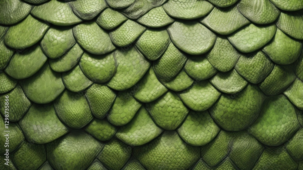 Seamless Green Dragon Scales Texture Realistic Reptile Skin Pattern for ...