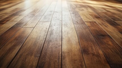 Sticker - Rich Brown Wooden Floor Planks Gleaming