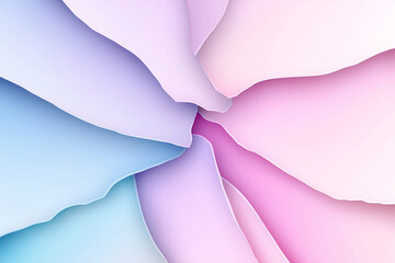 Wall Mural - Soft pastel colors blend together in a serene abstract design showcasing waves of pink, blue, and lavender