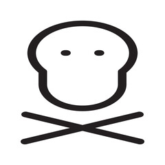 Wall Mural - skull danger sign, symbolizing toxicity, hazard, and warning. commonly used for chemical, poison, an
