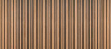 Wood background banner panorama long - Brown wooden acoustic panels wall texture , seamless pattern, vertical
