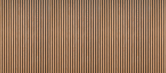 wood background banner panorama long - brown wooden acoustic panels wall texture , seamless pattern,
