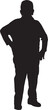 © Curto - vector; silhouette, front view of a senior woman standing