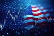 © Oleksandr - Digital stock market trends with American flag overlay representing patriotism in finance