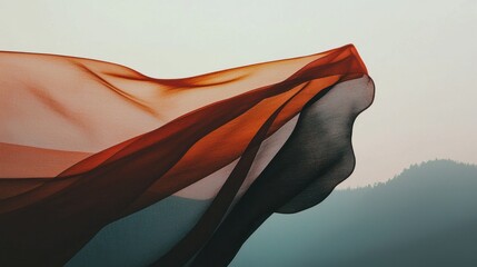 Wall Mural - business abstract theme with a minimalist white background and soft flowing textures.