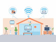 © VectorVibe - Wireless Home Automation System Illustration