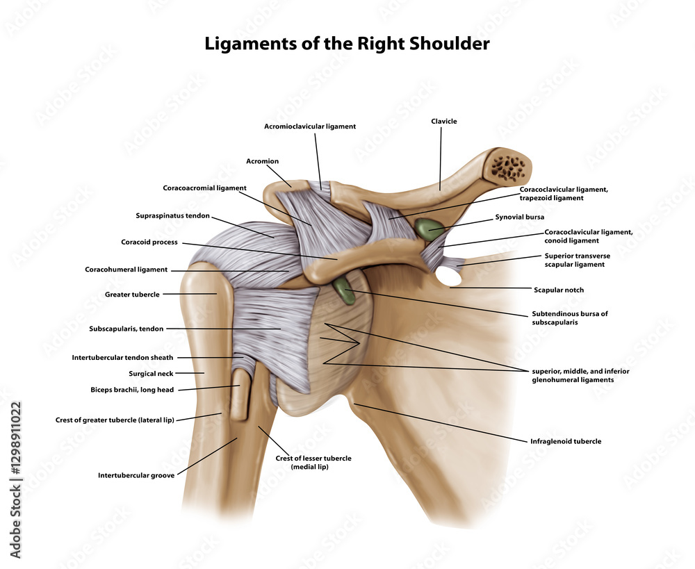 Ligaments of the Right Shoulder (Glenohumeral) Joint (Anterior View