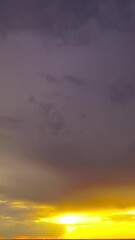 Wall Mural - beautiful sunset sky background, timelapse. vertical video