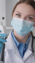 Wall Mural - laboratory test reports and analyses. a representation of the daily life of a medical scientist who 