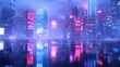 © Andrei - neon-lit cyber cityscape at night