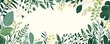 © Reyhan - Illustration of various green plants creates a natural frame