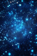 Wall Mural - abstract glowing blue light grid pattern with a futuristic aesthetic