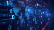 © Johannes - Abstract digital world map on blue background with binary code and global network connection technology concept, data transfer and cyber security in the cyberspace