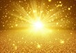 © ANUAR - Radiant Gold Sparkles with Sunlight Burst Creating a Magical and Dreamy Background for Festive Events and Celebrations