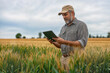 © Varitnan - Farmer using a digital tablet in wheat field