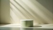 © VisualVault - Pale Green Cylinder on a Light Surface Basking in Sunlight's Gentle Rays