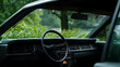 © artzone - Inside Car View Through Rainy Windshield on a Green Summer Day