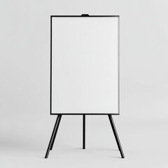 Poster - Elegant Whiteboard Easel with Sleek Black Frame: Perfect for Presentations, Brainstorming, and Visual Communication