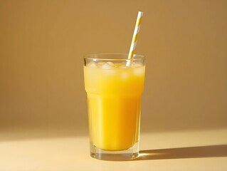 straw beverage yellow isolated organic