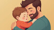 © Galeno - Little boy snuggled close to his warm and loving father.