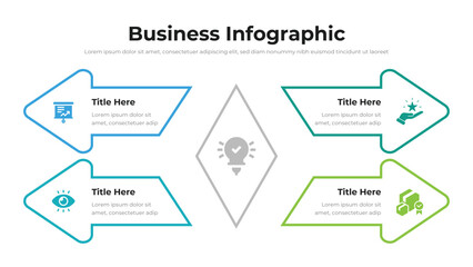 Wall Mural - business infographic presentation layout fully editable.