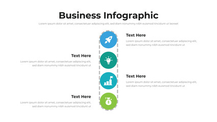 Wall Mural - business infographic presentation layout fully editable.