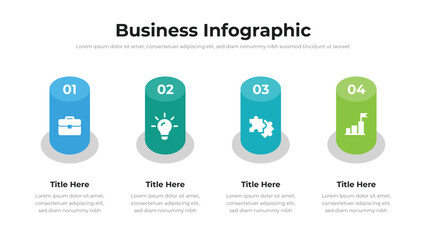 Wall Mural - business infographic presentation layout fully editable.