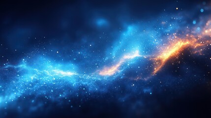 cosmic nebula: a symphony of blue and orange