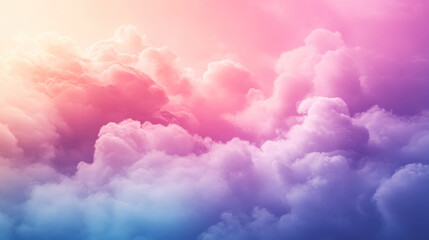 Wall Mural - colorful clouds illuminated by sunlight create a dreamy sky in pastel shades during late afternoon