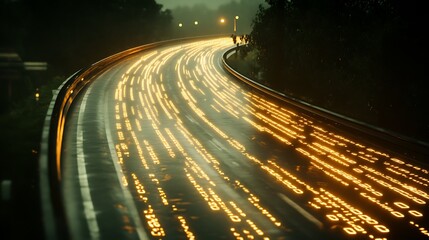 Glowing digital binary code and data stream background, futuristic technology concept with neon lights and cyber theme