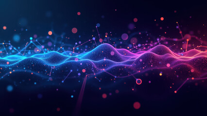A futuristic digital art background featuring a dynamic wave of particles that represent coding and technology concepts with a focus on CI/CD, Docker, Kubernetes, and DevOps.