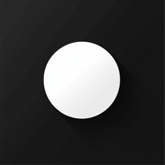 Aufkleber - Minimalist White Circle on Dark Background with Subtle Shadow and Modern Aesthetic Design